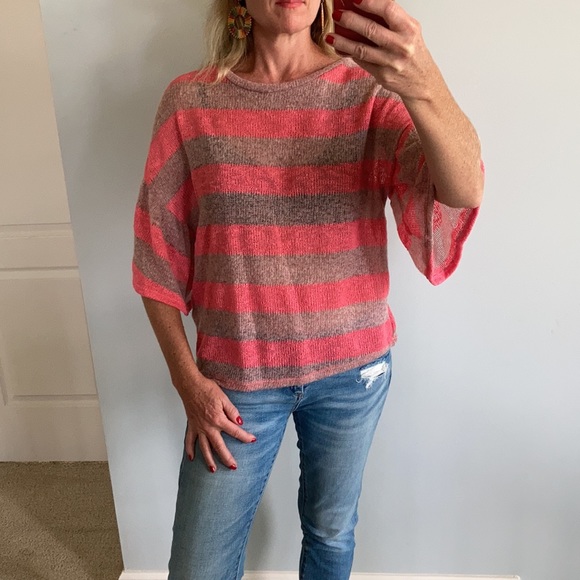 Striped Bell sleeve Sweater/Top - Picture 3 of 8